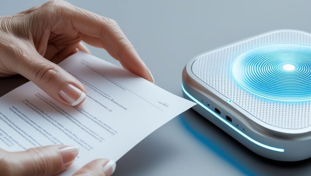 ElevenLabs generates realistic AI voices from written text.