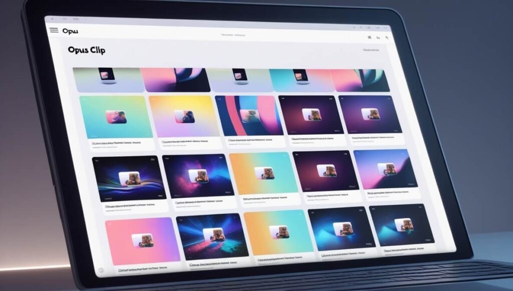 Opus Clip uses AI to automatically generate short video clips from long videos, significantly reducing the time spent on repurposing content for social media