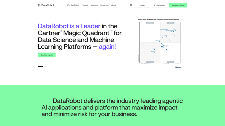 DataRobot as Predictive Modeling and Analytics tool screenshot