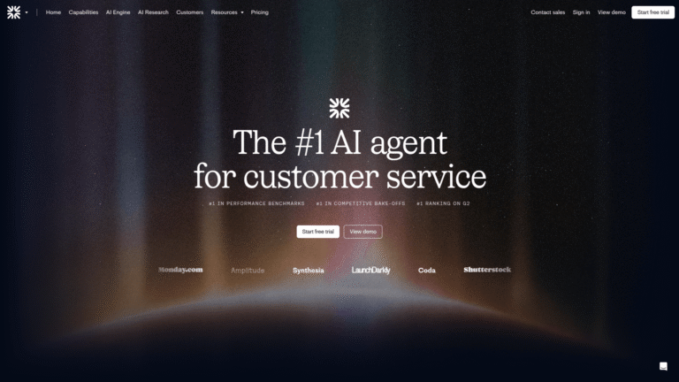 Intercom Fin AI as AI Customer Service tool screenshot