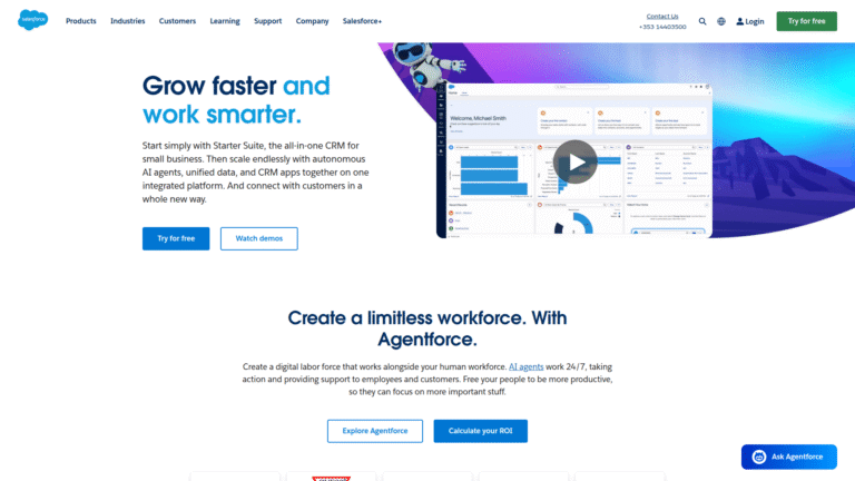 Salesforce Einstein as CRM Integrated AI Support tool screenshot