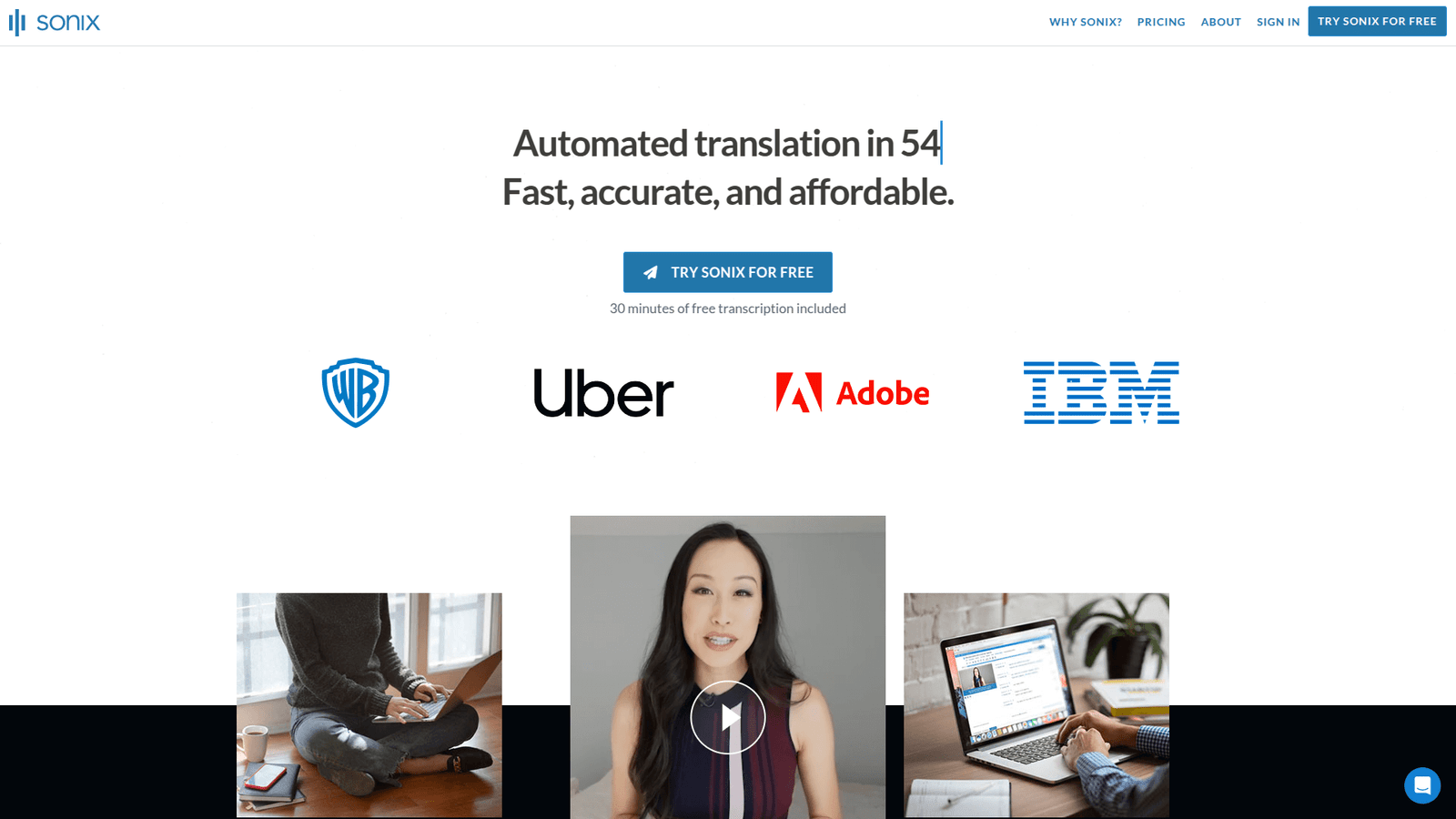 Sonix as Subtitling and Video Transcription tool screenshot