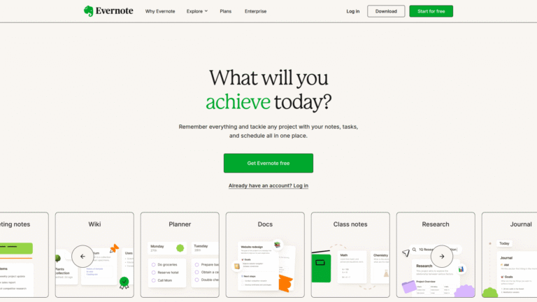 Evernote as Smart Note Taking tool screenshot