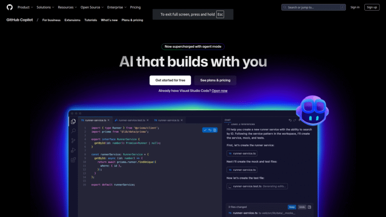 GitHub Copilot as Learning To Code tool screenshot