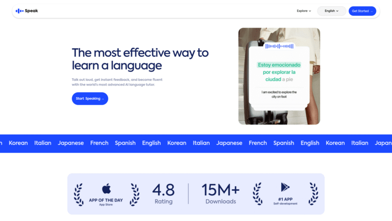 Speak as Language Learning tool screenshot