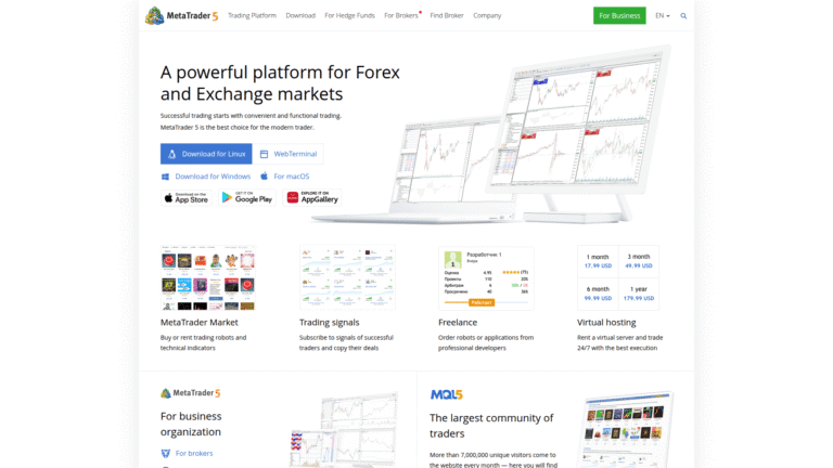 MetaTrader 5 as Algorithmic Trading and Strategy Development tool screenshot
