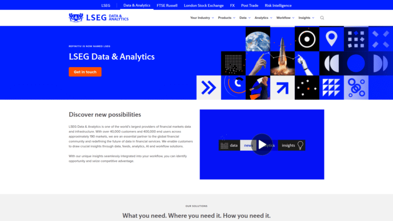 Refinitiv as Data Feeds and Market Integration tool screenshot