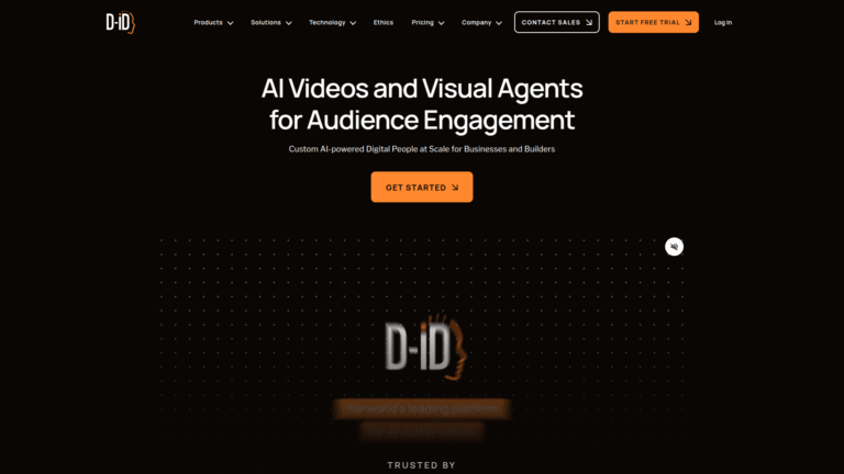 D-ID as AI Avatars and Talking Head Videos tool screenshot
