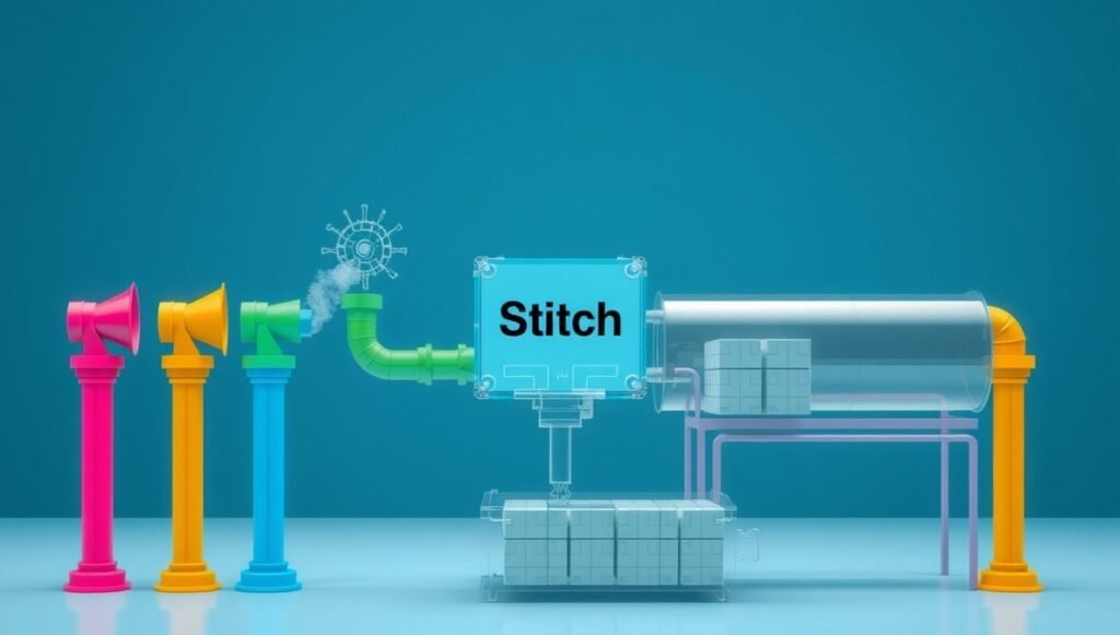 Stitch automates data synchronization by integrating disparate data sources and consolidating them into a unified data warehouse for analysis.