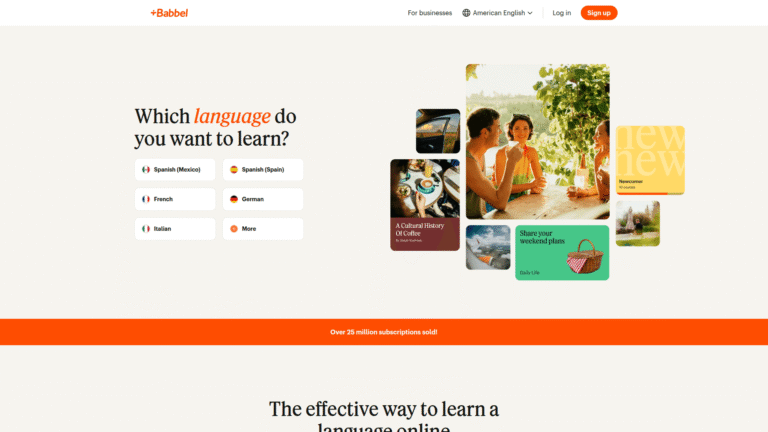 Babbel as Language Learning tool screenshot