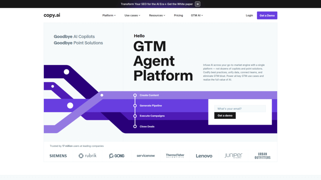 Copy.ai among AI blog writing tools