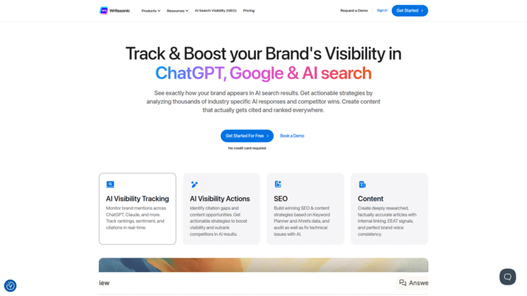 Writesonic as Ad Copy Generation tool screenshot