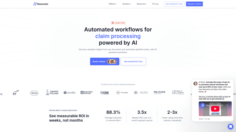 Nanonets as Auto Reply Generation tool screenshot