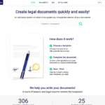 Wonder.Legal as Legal Document Generation tool screenshot