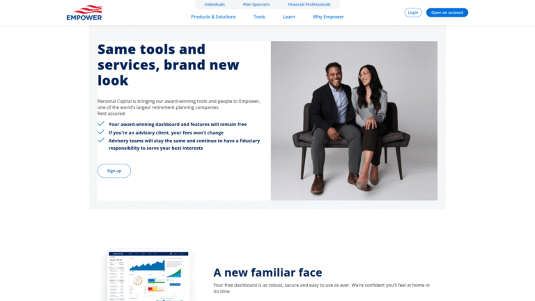 Personal Capital as Portfolio Optimization and Robo-Advisors tool screenshot