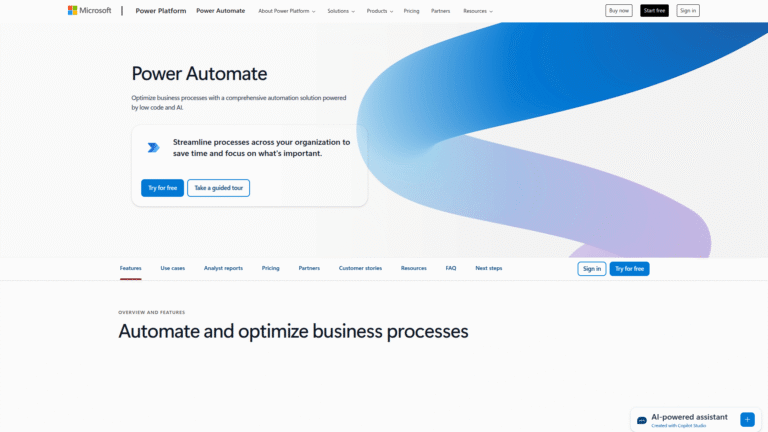 Power Automate as Trigger-based Automation tool screenshot