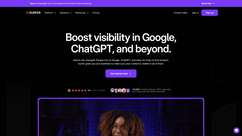 Surfer AI among AI script writing tools