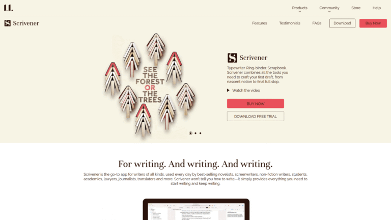 Scrivener as eBook Writing and Formatting tool screenshot