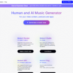 Mubert as AI Music Generation tool screenshot