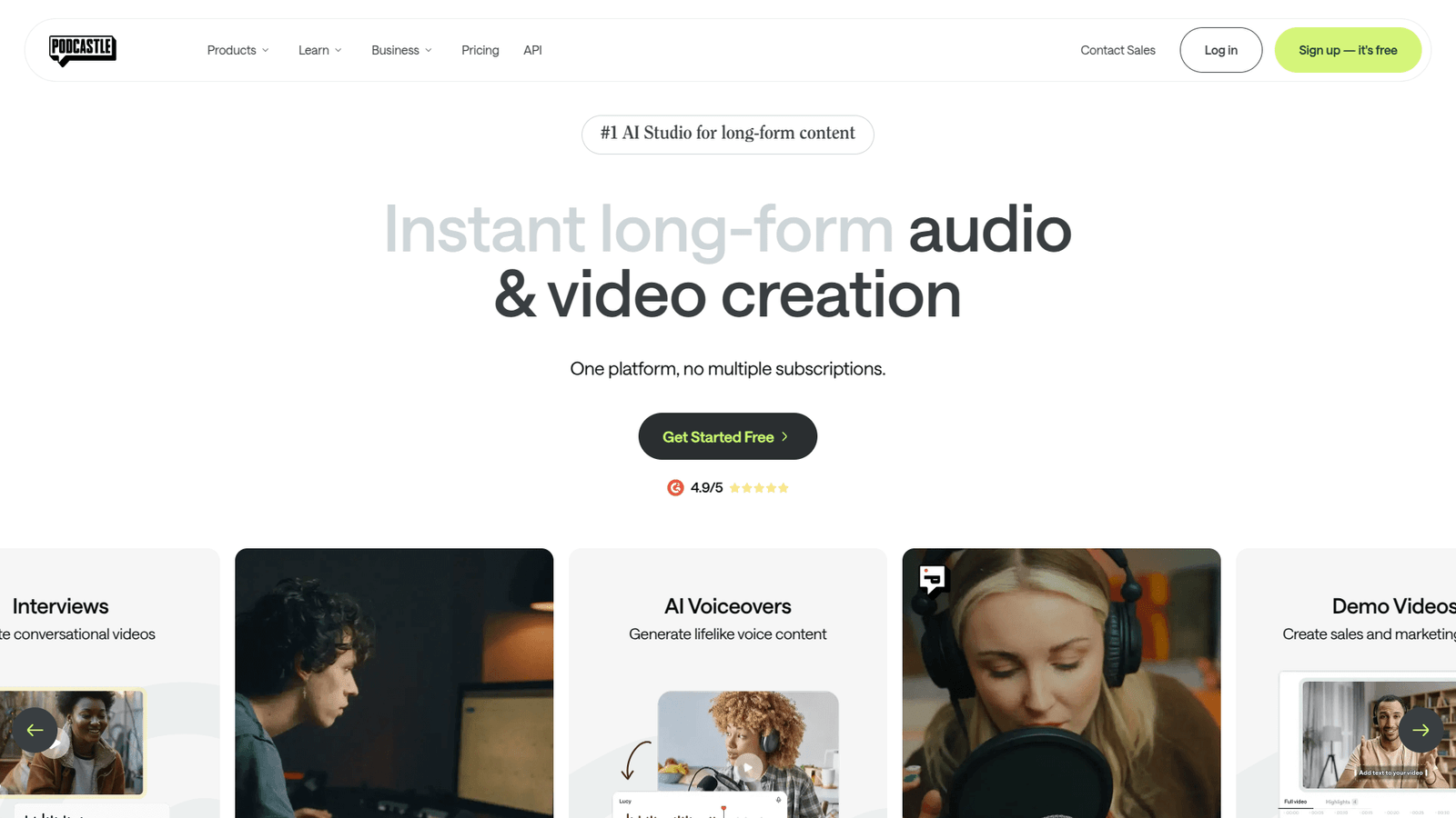 Podcastle as Podcast Editing tool screenshot