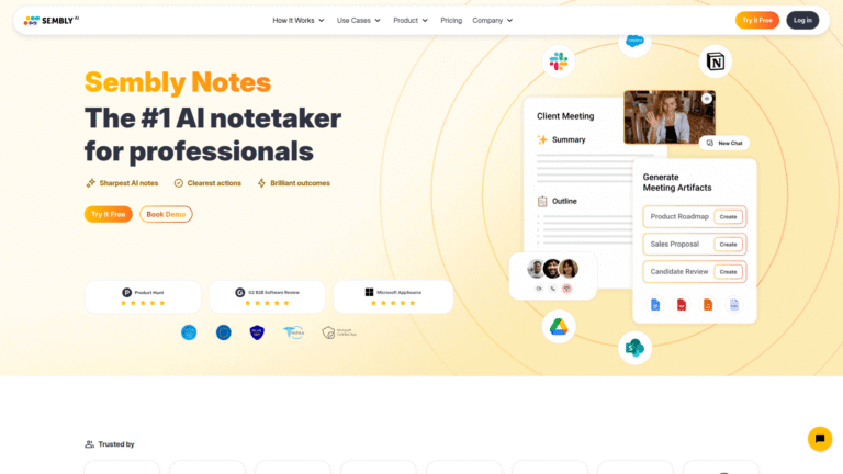 Sembly as Article Summarizing tool screenshot