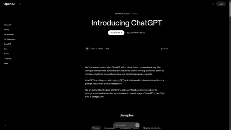 ChatGPT as Personal Tutoring and AI QA tool screenshot