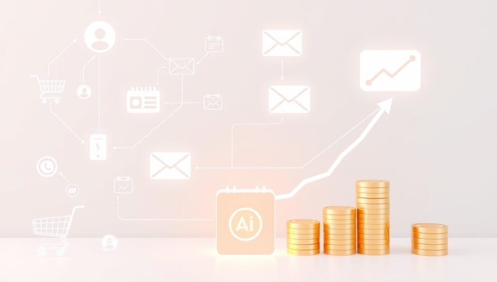 Omnisend uses AI to analyze customer data, generate personalized email, SMS, and push notifications, and automate marketing campaigns to boost sales and conversions for businesses.