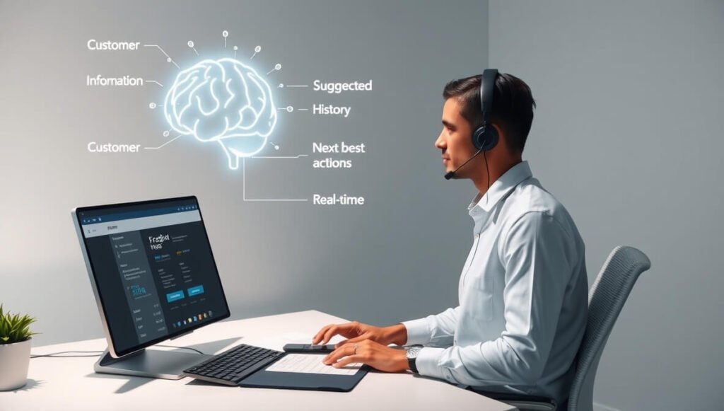 Freddy AI enhances CRM Integrated AI Support by providing intelligent assistance to customer support agents, offering real-time data, solutions, and proactive insights for faster, more personalized service.