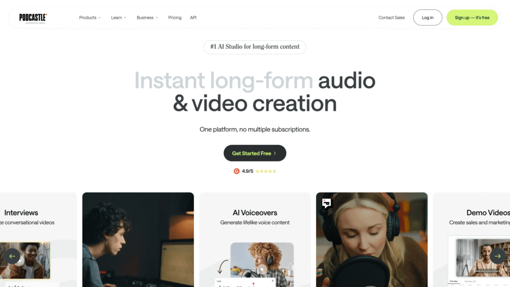 Podcastle among AI podcast tools