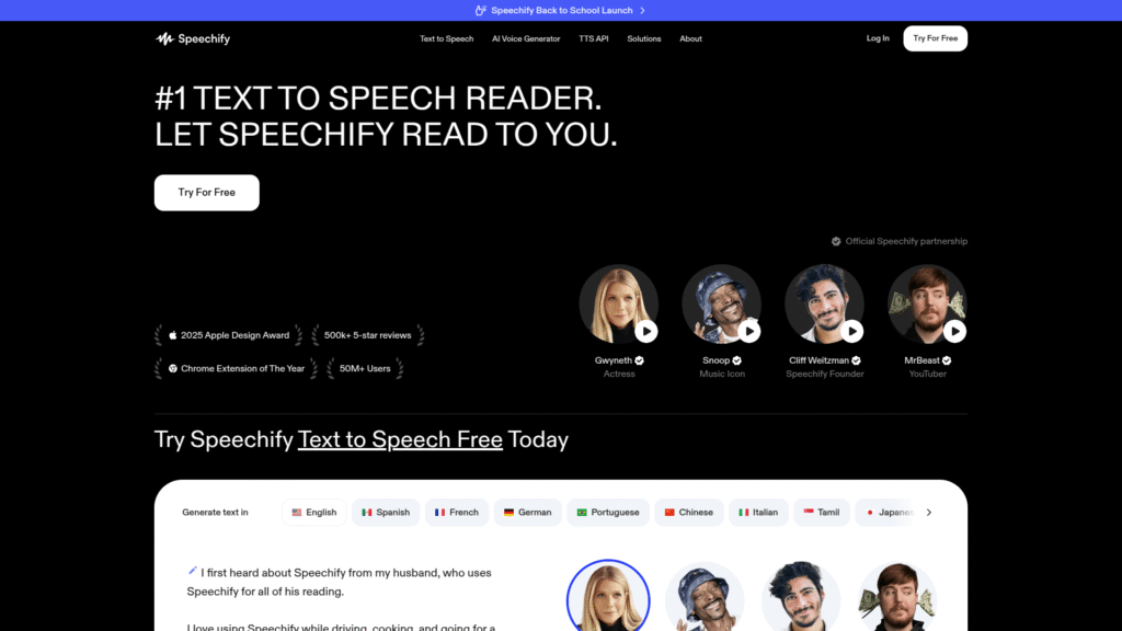 Speechify among AI podcast tools