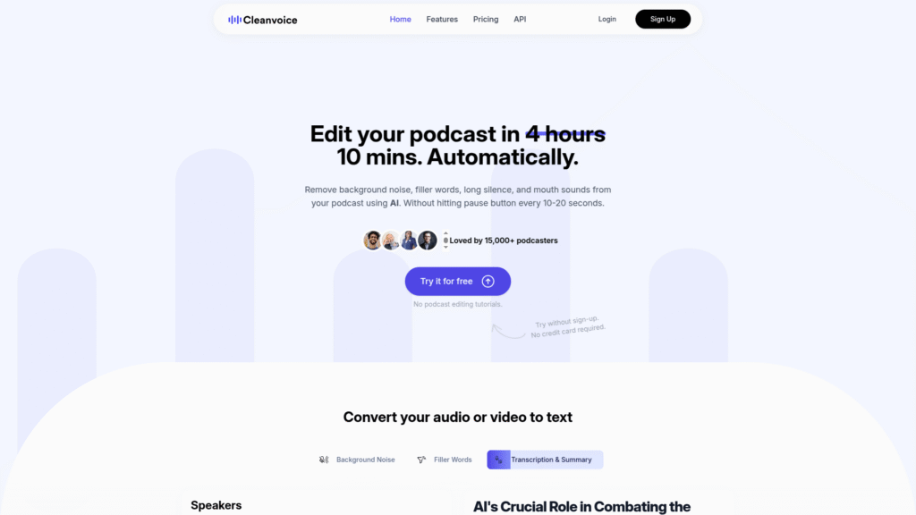 Cleanvoice among AI podcast tools