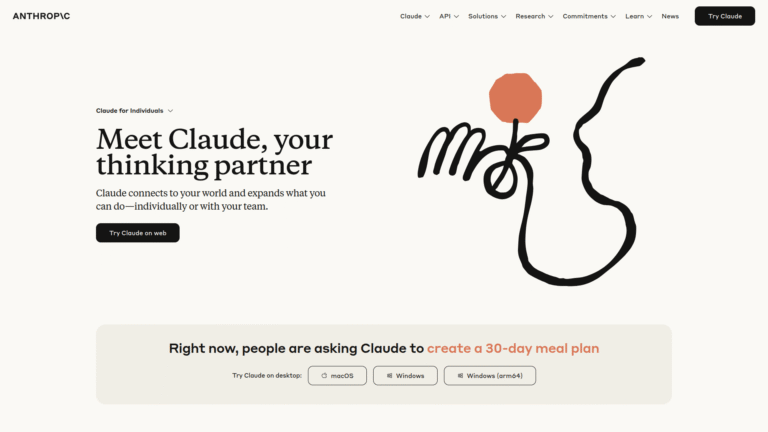 Claude as Virtual Assisting tool screenshot