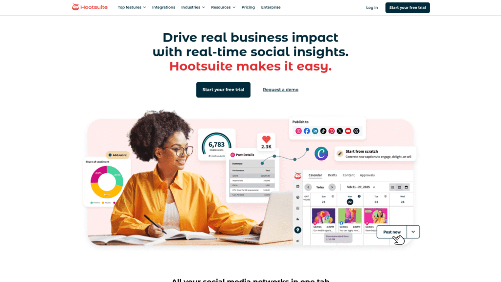 Hootsuite among Social Media Post Generation tools