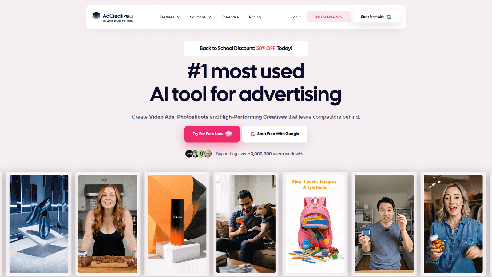 AdCreative.ai as Ad Copy Generation tool screenshot