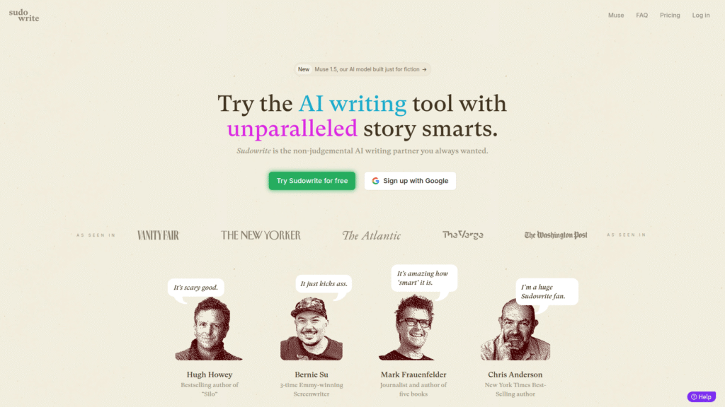 Sudowrite among the AI eBook tools