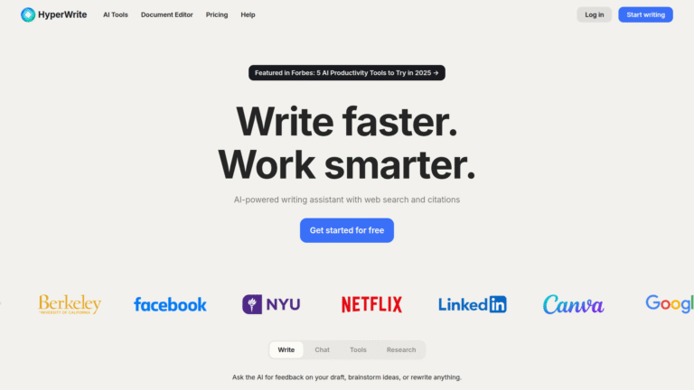 Hyperwrite AI as Auto Reply Generation tool screenshot