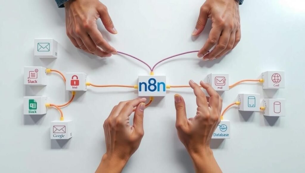 n8n is a no-code workflow automation tool that integrates different applications and services to automate repetitive tasks, allowing users to build complex process flows visually without coding.