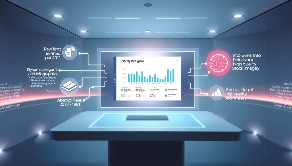 A collection of best ai presentation makers collaboratively transforms initial ideas and raw data into polished, visually stunning, and highly engaging professional presentations, significantly streamlining the design workflow and enhancing communication effectiveness.