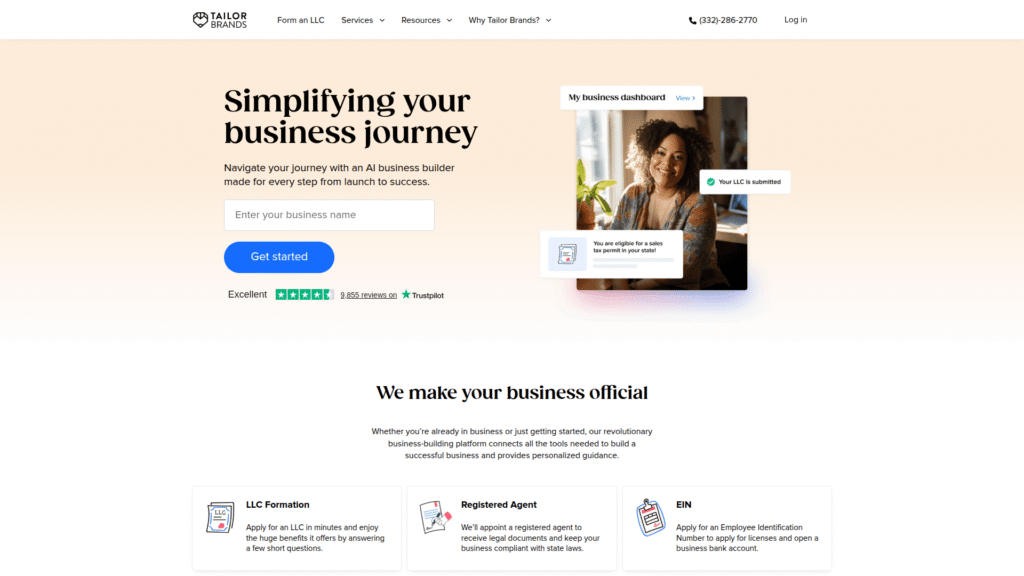 Tailor Brands among best ai logo makers