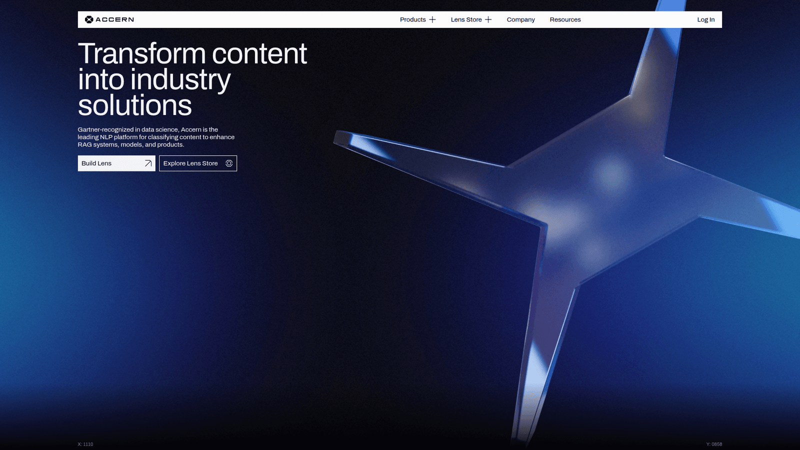 Accern as Financial NLP and Sentiment Analysis tool screenshot