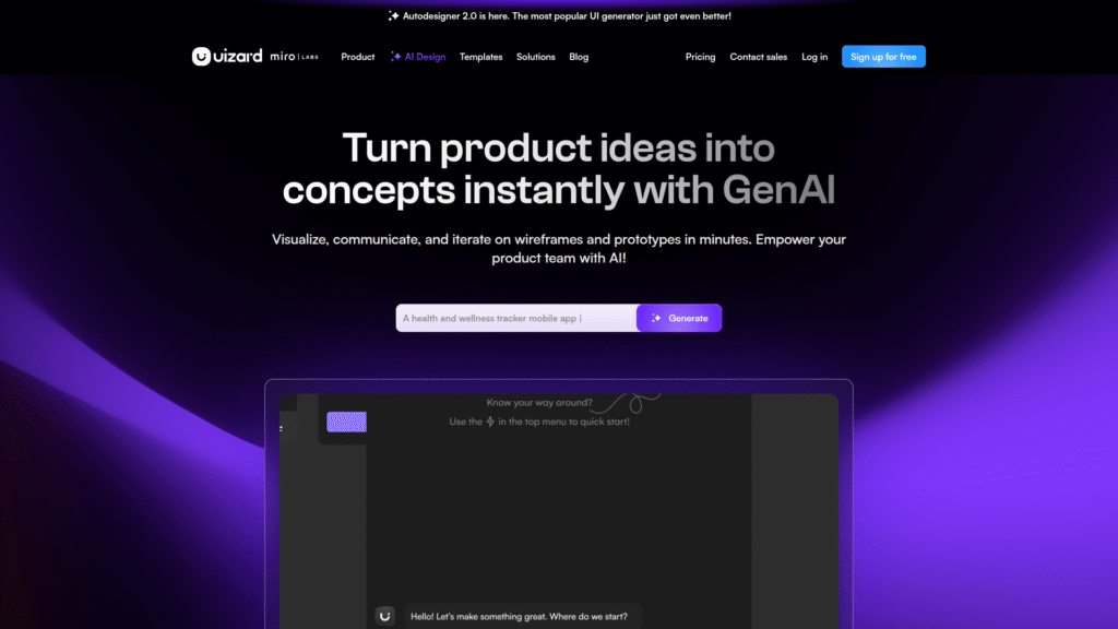 Uizard among best AI mockup tools
