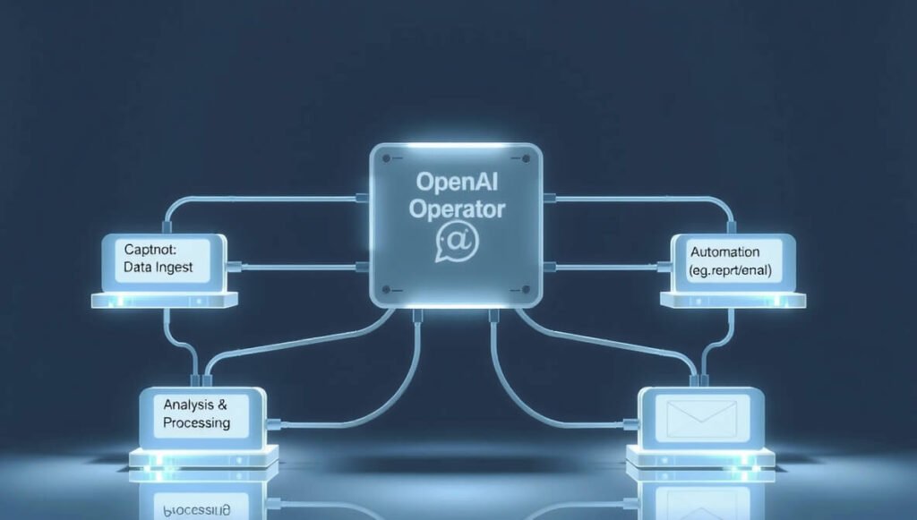 The OpenAI Operator orchestrates multi-step AI tasks, allowing AI agents to autonomously execute complex workflows like data analysis, report generation, and automated communication with minimal human intervention.
