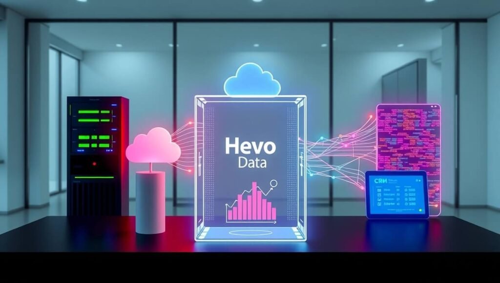 Hevo Data automates the synchronization and integration of data from diverse sources, such as databases, cloud storage, and SaaS applications, into a unified data warehouse for analysis.