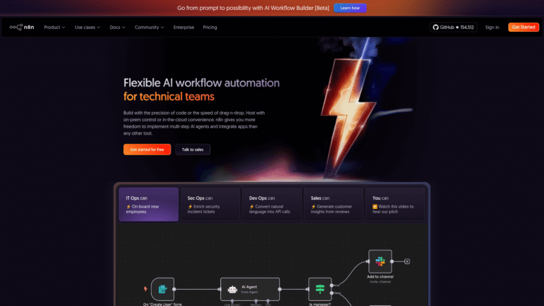 n8n as Trigger-based Automation tool screenshot