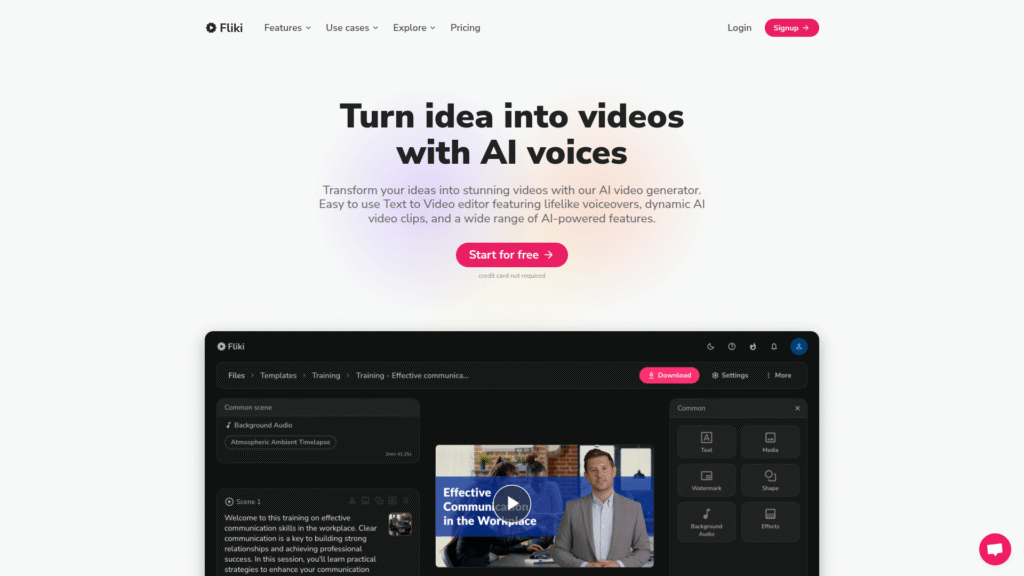 Fliki among best ai video makers