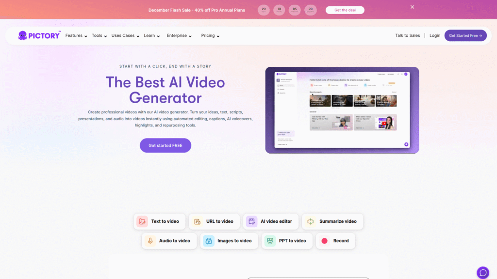 Pictory among best AI video editors