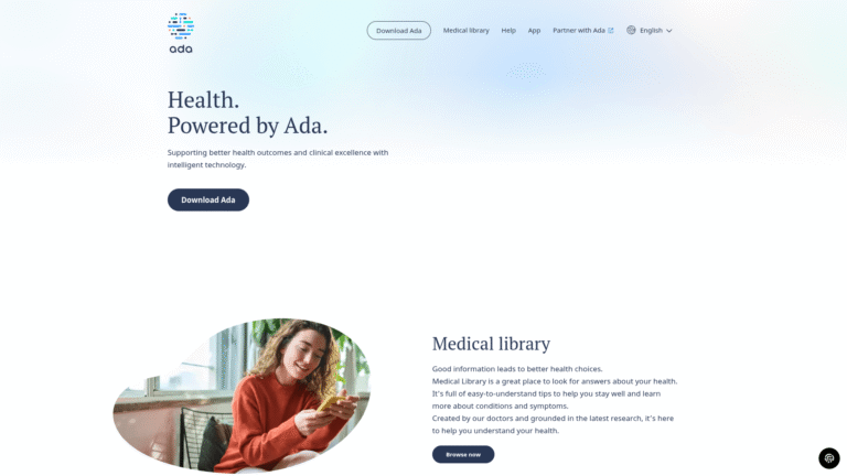 Ada Health as Diagnostics and Screening tool screenshot
