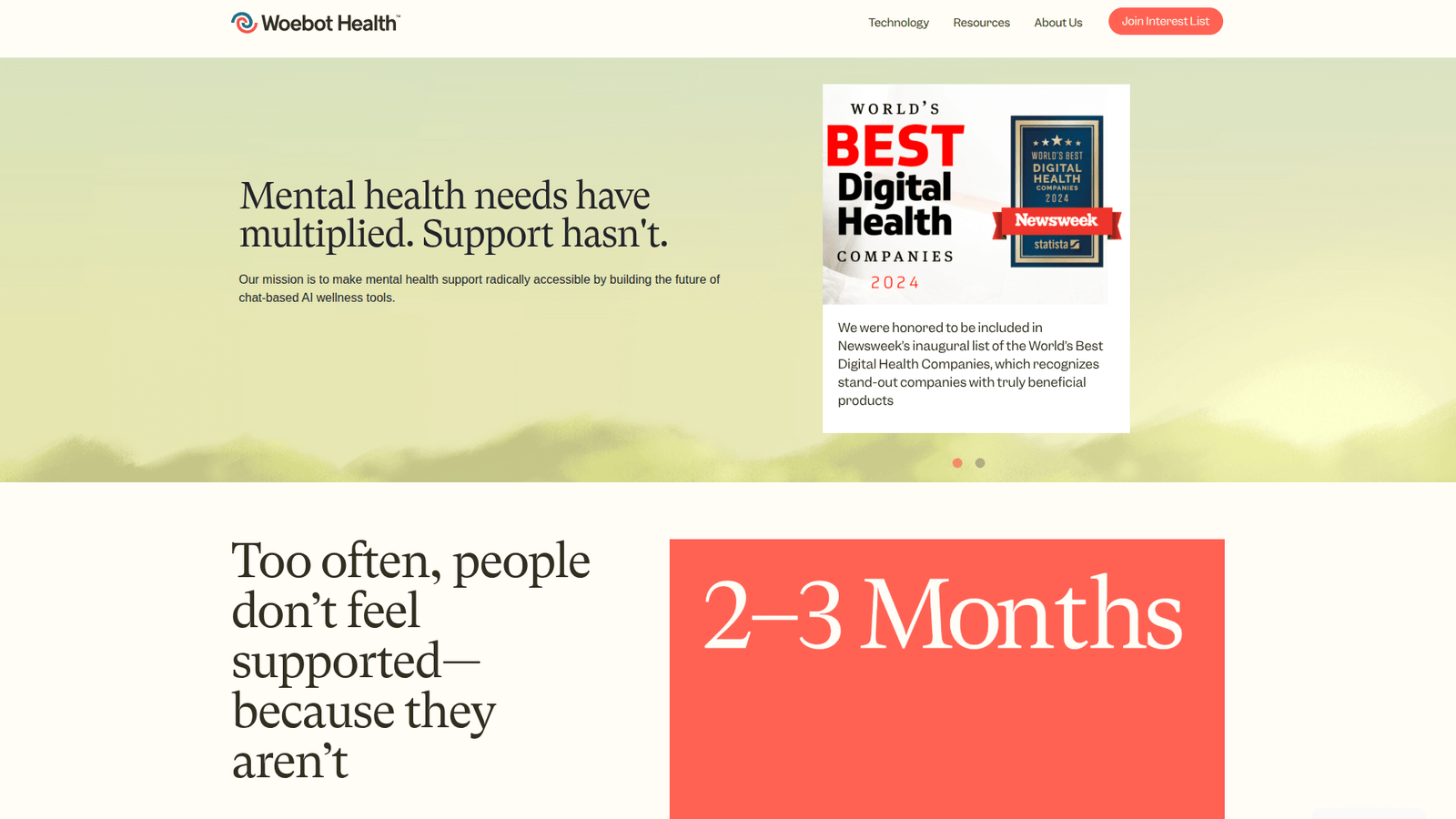 Woebot Health as Mental Health and Therapy tool screenshot