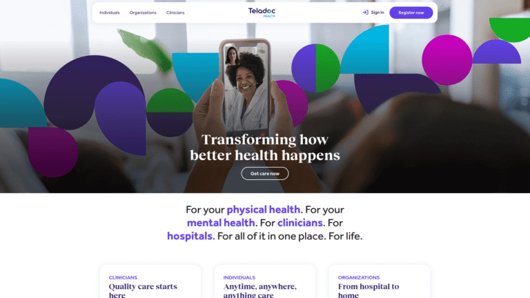 Teladoc Health as Telemedicine and Remote Monitoring tool screenshot