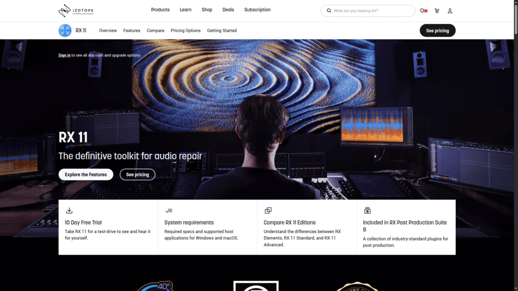 iZotope among AI audio cleaner